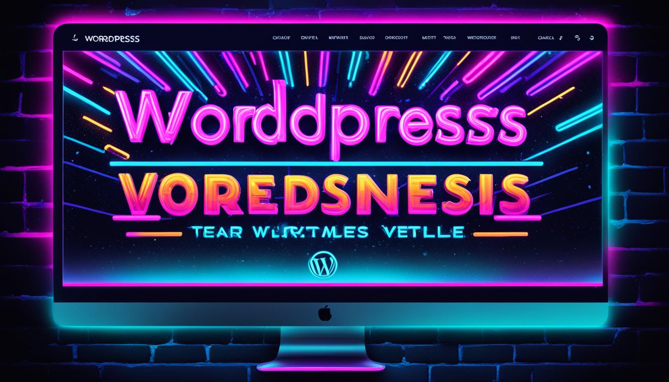 Neon light WordPress theme